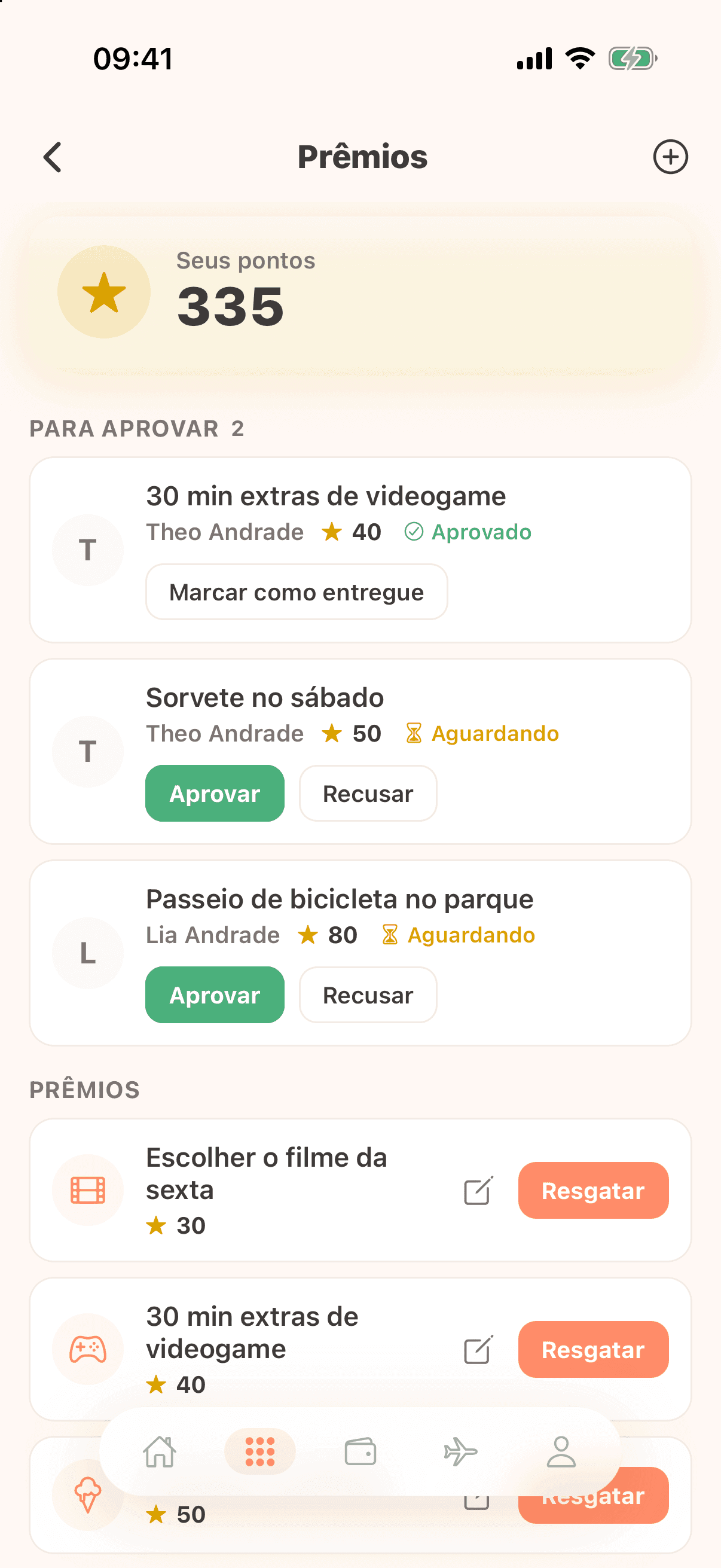 Loja de prêmios da família