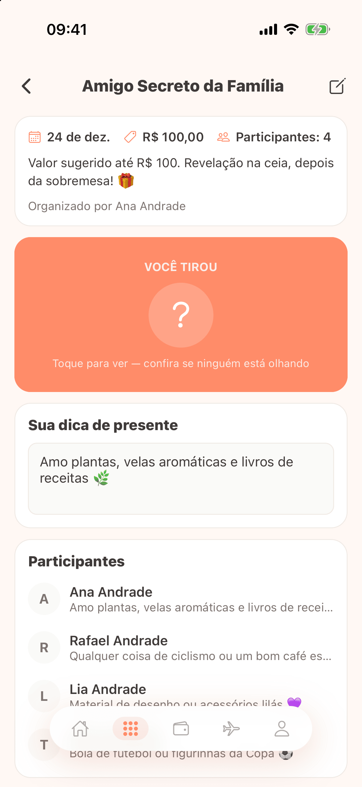Amigo Secreto da família